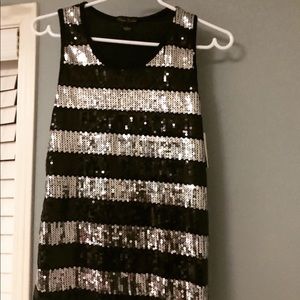 Sliver and Black Stylish Top